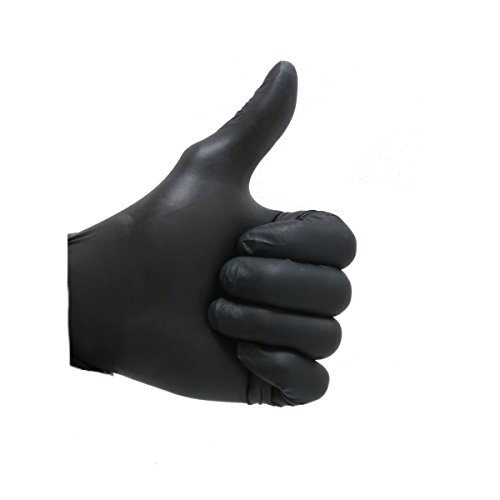 Preisvergleich Produktbild Nitril Einweghandschuh schwarz 200 Stück Gr. 8 / M puderfrei