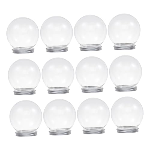 Bolas de nieve para manualidades navideñas transparentes y rellenables en casa de 12 ud 2