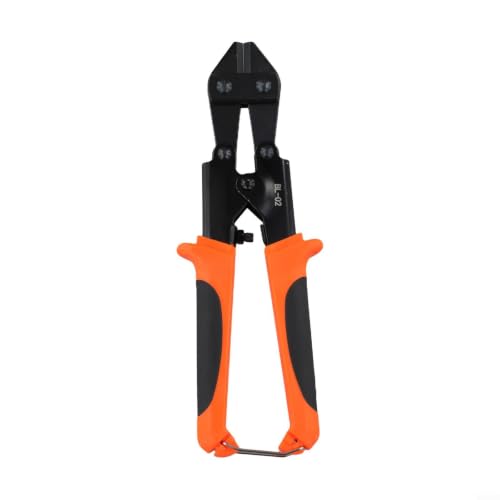 Cortadores de pernos de alambre resistente de 8 pulgadas para valla de cable de acero, mandíbula cromada con agarre antideslizante, 215 mm (mango de dos colores)