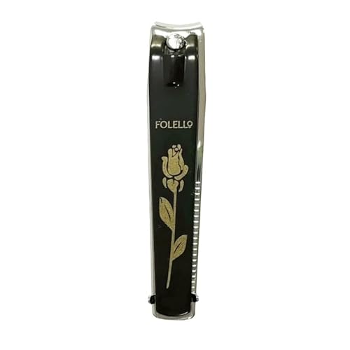 Image of FOLELLO Large Nail Clipper (Black) for Professional and Home Use, Nail Cutter for Women, Cuts Precisely Elegant design, Easy to Hold Unisex Nail Clipper /Cutter