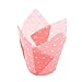 Price comparison product image Lsgepavilion 50Pcs Dots Design Cake Paper Cup Tulip Shape Muffin Case Liners High Temperature Resistant Grease-proof
