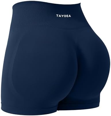 TAYOEA Sport Shorts Damen Scrunch Butt Lifting Gym Kurze Sporthose Push Up Booty Workout Kurze Leggings Seamless Radlerhose Damen für Yoga Fitness