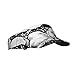 Black and White Skulls Pattern Print Fashion Adult Sunscreen Visor Cap,Empty Top Caps for Beach Pool Golf Tennis Unisex ﻿