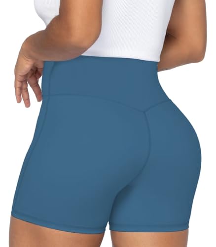 Image of Sunzel Crossover Biker Shorts for Women, No Front Seam V High Waist Yoga Workout Gym Shorts with Tummy Control | 4 Or 6-Inch Inseam, High Waisted, Tummy Control, Crossover Waist, Buttery Soft, No Front Seam, Squat Proof, Compression