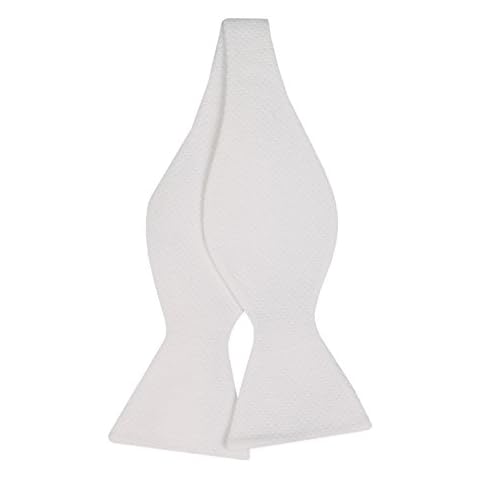 Dobell Mens Marcella Bow Tie 100% Cotton Self-Tie White Tie Evening Wear Accessory Cover