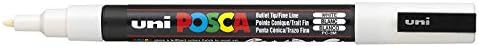 Posca Uni-Ball Pluma Marcadora PC-3M - Blanco - Individual Pluma