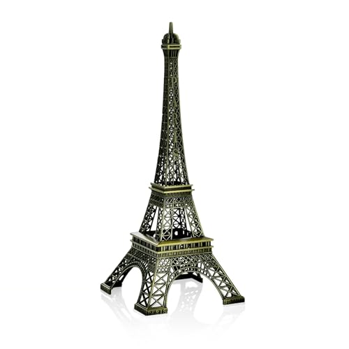 AzureRay Nevoluxer Tour Eiffel, Modèle Statue 10CM Tour Eiffel Métal Bronze, Décoration Bureau Cadeau