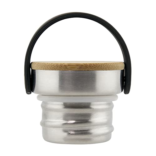 Laken Stainless Steel Bottle with Steel and Bamboo Screw Cap and Wide Mouth 1L, Yellow, Lemon Tree, 1000 ml - Image 4