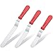U-Taste Torten Winkelpalette 3er Set, Tortenmesser & Kuchenmesser mit 18/0 Edelstahl Streichmesser für Tortendekoration Frosting, 3 x 15/20/25cm Klinge (Rot)