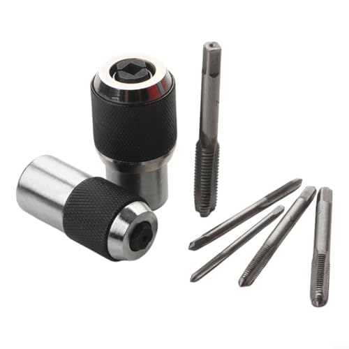 Glewi Juego de 7 llaves de vaso ajustables con accionamiento de 3/8, para grifos M3-M12, escariadores, extractores de tornillos, kit de herramientas de extracción de espacio apretado