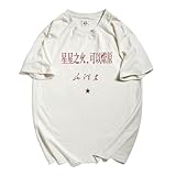 YQYBF Camiseta De Manga Corta Camiseta De Hombres Streetwear Harajuku Tops Camiseta De Manga Corta-Albaricoque-S