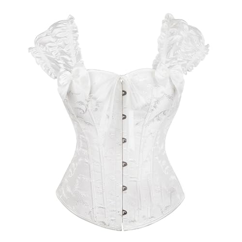 Corset avec baleines en acier blanc BaronHong taille S pour femme