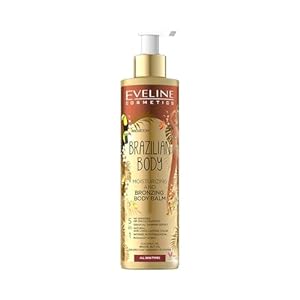 Eveline Cosmetics Brazilian Body 5-in-1 Feuchtigkeitsspendende Bräunungslotion – Natürliche Goldene Bräune mit Kokosöl, Kakaobutter und Paranussöl – 200ml