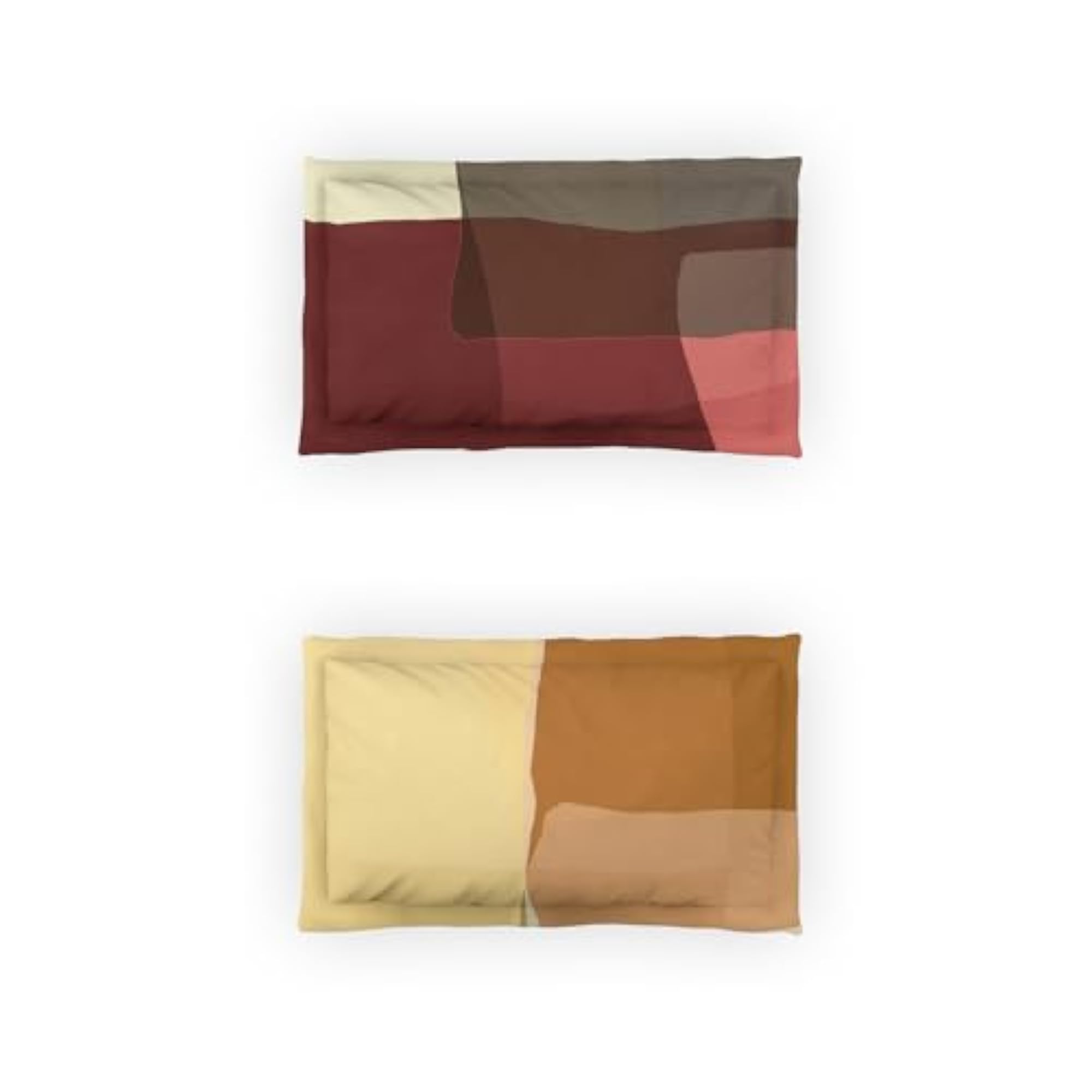100% Cotton Red King Size Bed Sheet Set with Pillow Covers
