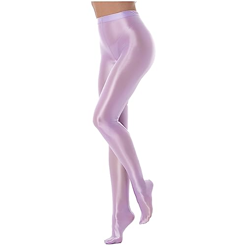 Women's High Stretch Glossy Oil Yoga Pants Tights Training Sports Fitness Leggings