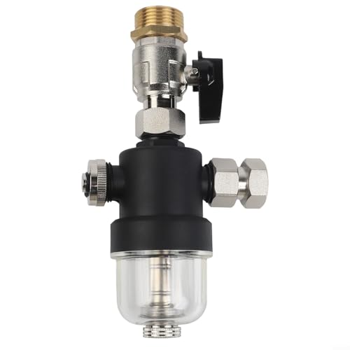 Wiiyena Filtro Magnético De Caldera Para Sistemas De Calefacción, Elimina El Óxido Y Los Sedimentos, Prefiltro Montado En La Pared Con Mango De Encendido Apagado, Negro Y Amarillo