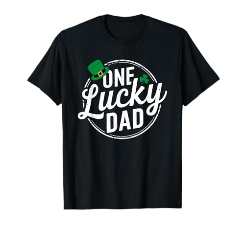 One Lucky Dad Funny Father Irish Clovers St Patrick's Day T-Shirt