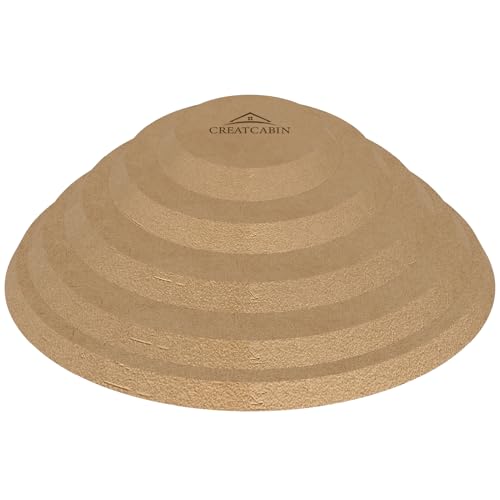 CREATCABIN 5 pieza de Moldes Redondos para Cerámica, Moldes para Formar Placas de Cerámica, 5 tamaños de For de Cerámica de Madera, Herramientas de Moldeo de Arcilla, Molde de MDF para Platos de Cerám