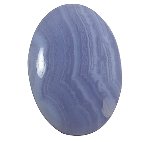 Agate bleue en dentelle naturelle cabochon 34.85ct d'exception