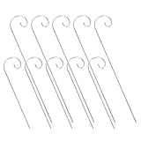 Yardenfun 10pcs Metal Shepherd's Hook for Plants Weather-Resistant Garden Stake with Strong Support for Plant Markers Lanterns Bird Feeders and Wedding Decor