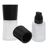 NOLITOY Frascos de Vidrio Dosificador 2 Piezas 30 Ml para Prebases y Lociones, Envases Cosméticos Portátiles sin Fugas para Uso en Viaje