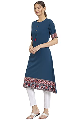 Image of ALC Creation Women's Crepe Printed A-Line Kurti