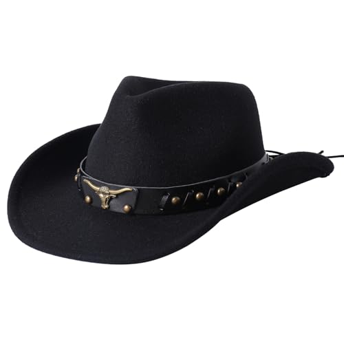 Jastore Western Cowboy Hat for Kids Boy Girl Classic Cowboy Cowgirl Dress Up Hat with Buckle Belt3