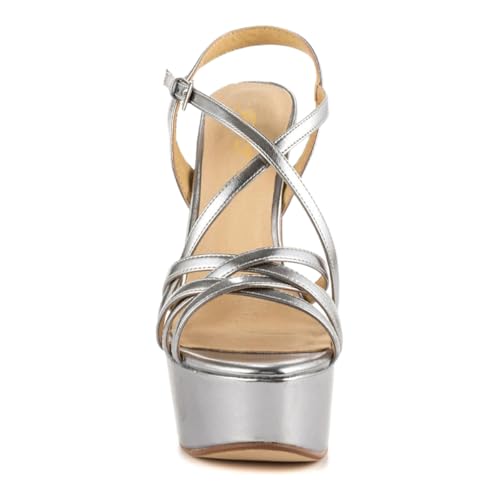 FOWT Women Sexy Open Toe Strappy Slingback Sandals Crisscross Strap Platform Super High Heels Prom Club Evening Dress Shoes Size 4-16 US3