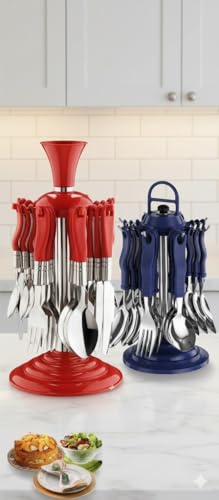 Image of Stainless Steel for Dining || Cutlery Set for Kitchen || Table Spoon & Dining Fork Set || Multi-Color (Super Cutlery Set)