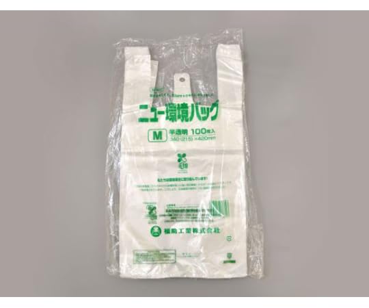 福助工業 バイオマスレジ袋 ニュー環境バッグ M 半透明 Bマーク 1ケース 100個&times;10セット入 0363022