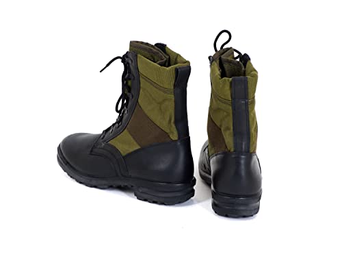 Original German Army Jungle Boots For Men - BALTES Black/Green Men’s Military Boots - Leather Combat Boots Men4