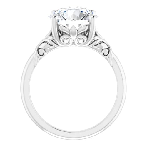 3 Ct. Solitaire Style Round Lab Diamond Engagement Ring4