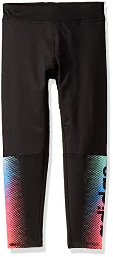 adidas Girls' Big Performance Tight Legging, Linear Fade Black, Large