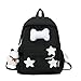 irLocy Y2K Backpack Star Backpack Preppy Backpack with y2k Accessories Cute Kawaii Backpack Kawaii Stuffs (black)