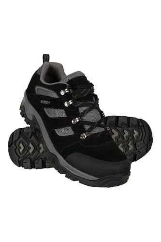 Mountain Warehouse Voyage Mens Waterproof Walking Shoes Jet Black Mens Shoe Size 7 US