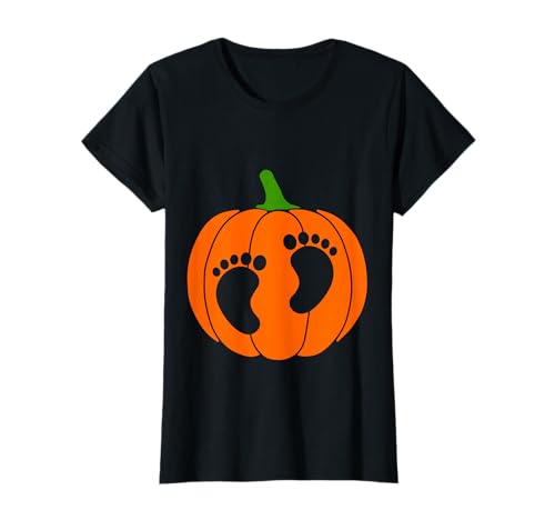 Pregnant Mom Expecting Lil Pumpkin Halloween Gear Pregnancy Announcement Pregnant Expecting Halloween Costume T-Shirt