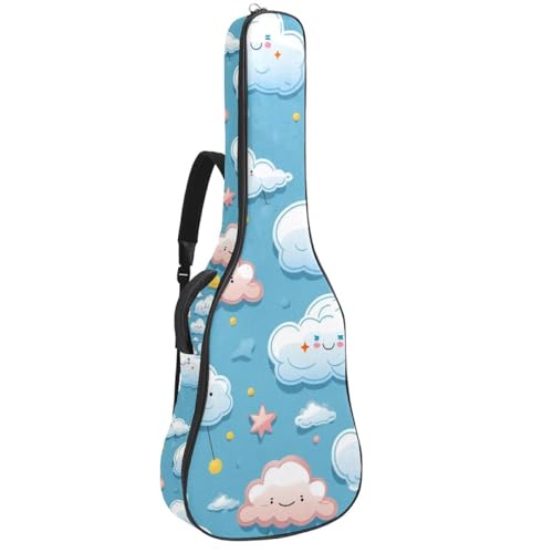 Sac de transport pour guitare étanche à nuages colorés pour vos répétitions