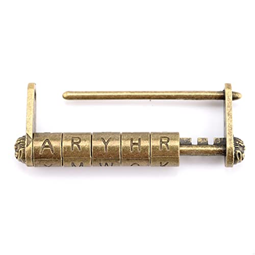 Cadenas de boîte à bijoux en bronze antique, serrure rétro en alliage de zinc