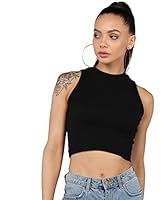 Rock Paper Scissors Womens Halter Neck Crop Tank Top Plus Size Stylish Tops