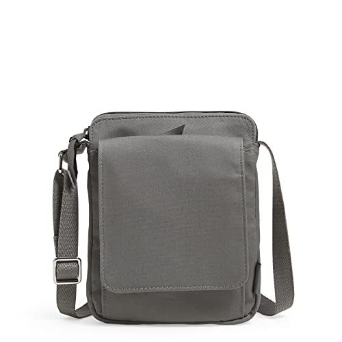 Image of Vera Bradley Women's Cotton Mini Hipster Crossbody Purse With RFID Protection, Galaxy Gray - Recycled Cotton, One Size