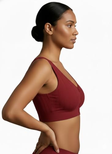 Image of Women's Maternity Nursing Bra, Front Open with Button Closure, Wirefree Padded, Seamless Inner, with Tube Bra,Pack of 1 (Free Size 30,32,34)