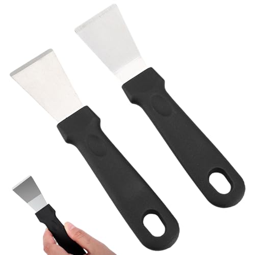 Grattoir pour le nettoyage 2 grattoirs en acier inoxydable de 4 7 pouces avec poignée antidérapante four facile à nettoyer cuisine pour cuisinière à gaz cuisinière en verre réfrigérateur