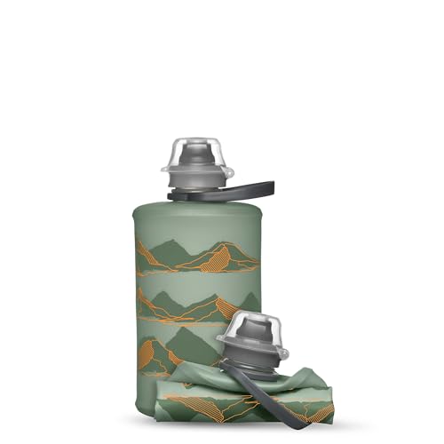 HydraPak Stow Collapsible Water Bottle – 350ml – Ultralight, Leak-Proof, BPA-Free, Filter Compatible Travel & Hiking Flask - MTN Sutro Green