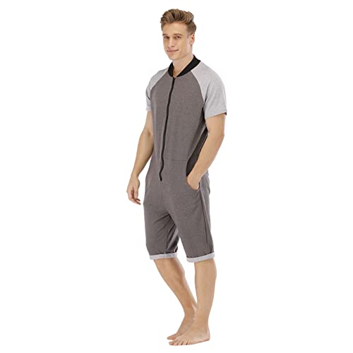 Pyjama court pour homme gris solution confort contre la transpiration d'été
