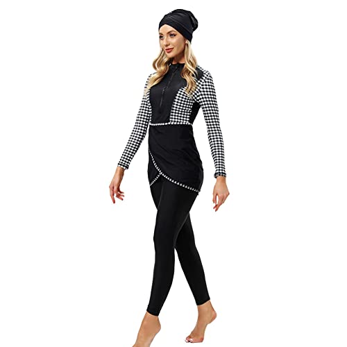 Burkini manches longues noir taille M zippé pour nager sans complexe