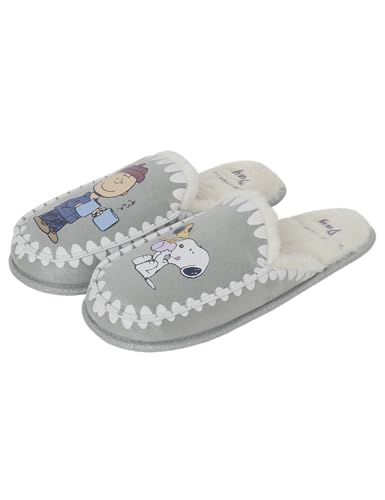 Women'secret Zapatillas Multilicense Morning, Slipper Donna, Grigio Medio, Medium Larga