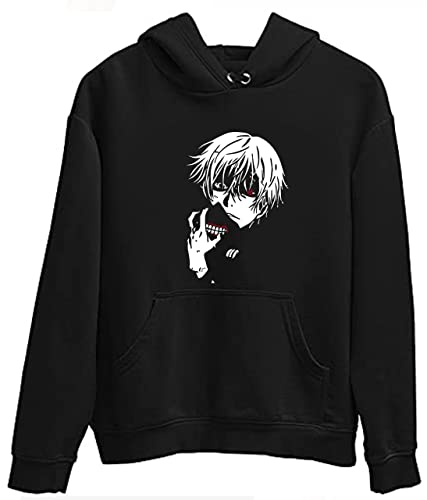 Image of Kaneki Hoodie Back Men Kakashi Jacket AOT Naruto Uchiha Clan Logo Anime Kame Symbol Hooded Women Sweatshirt