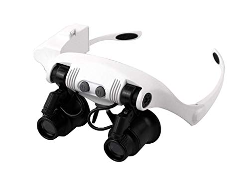 Educational Hobby Magnifiers, Head Repair with Led Light Hd Identification 20 Times Magnifyingrror
