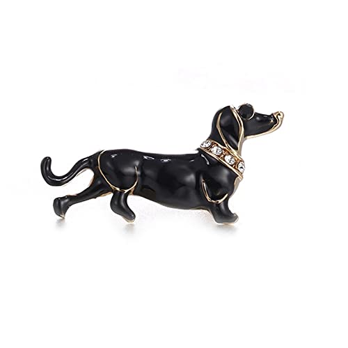 Ieakdcd Personalized Puppy Enamel Brooch Pin Cartoon Lapel Pins Badge For Kids Women Men Bag Clothes Corsage(Black) #TOP7