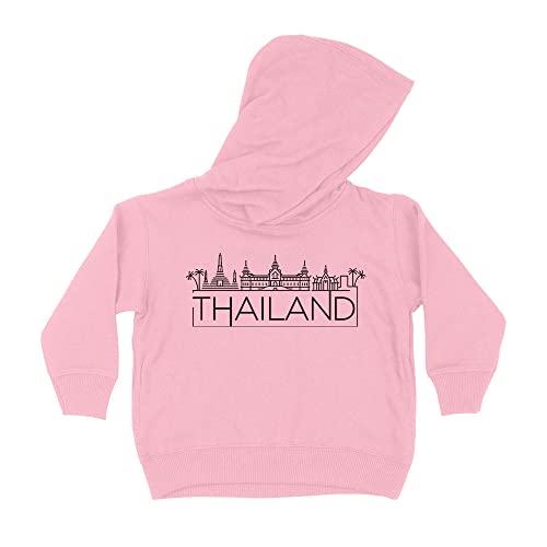 Skyline Thailand Kids Hoodie Sweatshirt Toddler 2T Light Pink